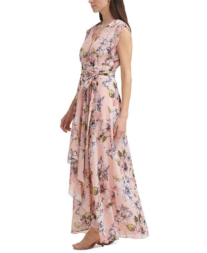 Eliza J Floral-Print High-Low Maxi Dress & Reviews - Dresses - Women ...