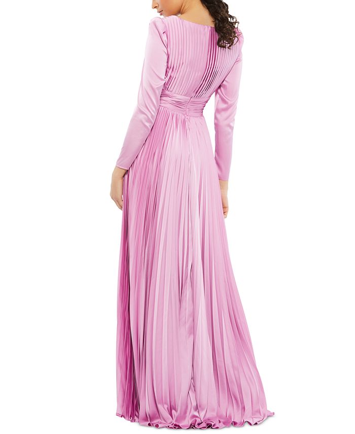 mac duggal pleated dress