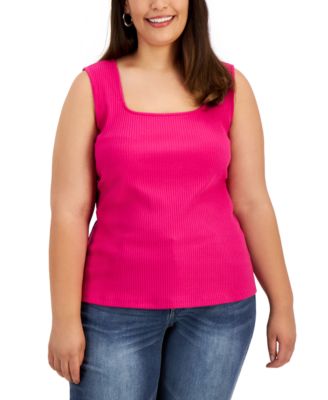 macys plus size tank tops