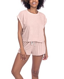 Just Chillin Terry 2pc Loungewear Shorts Set