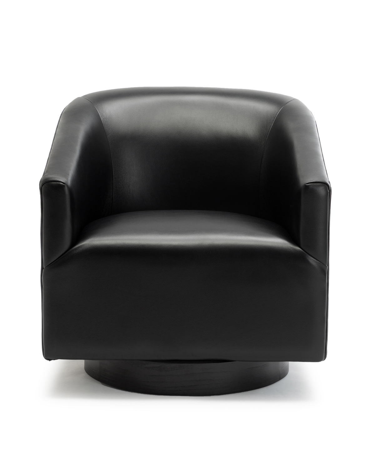 Comfort Pointe Gaven Wood Base Swivel Chair In Black