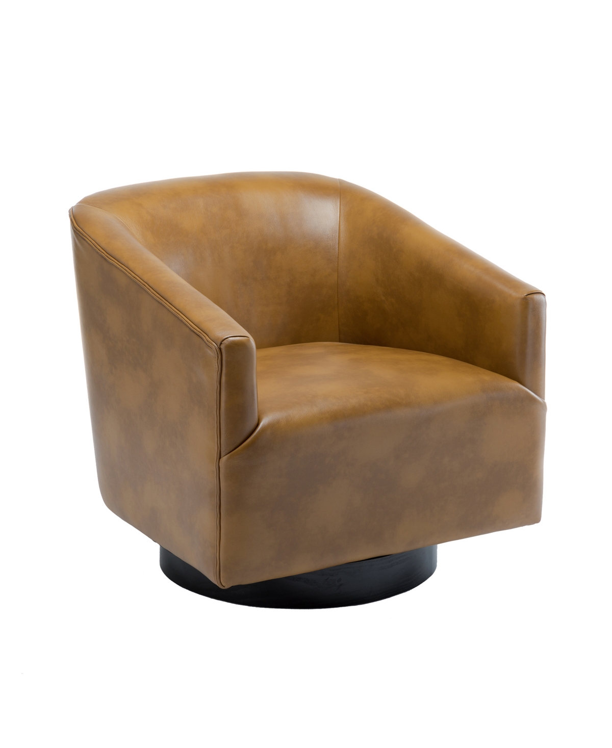 Comfort Pointe Gaven Wood Base Swivel Chair In Light Brown