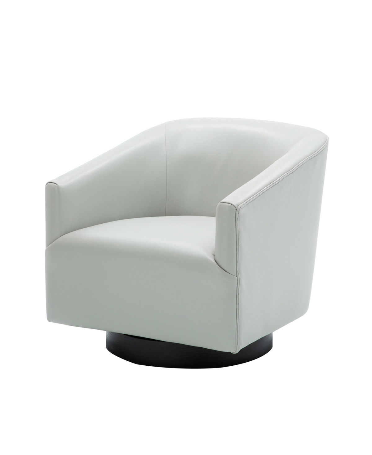 Comfort Pointe Gaven Wood Base Swivel Chair In Open White
