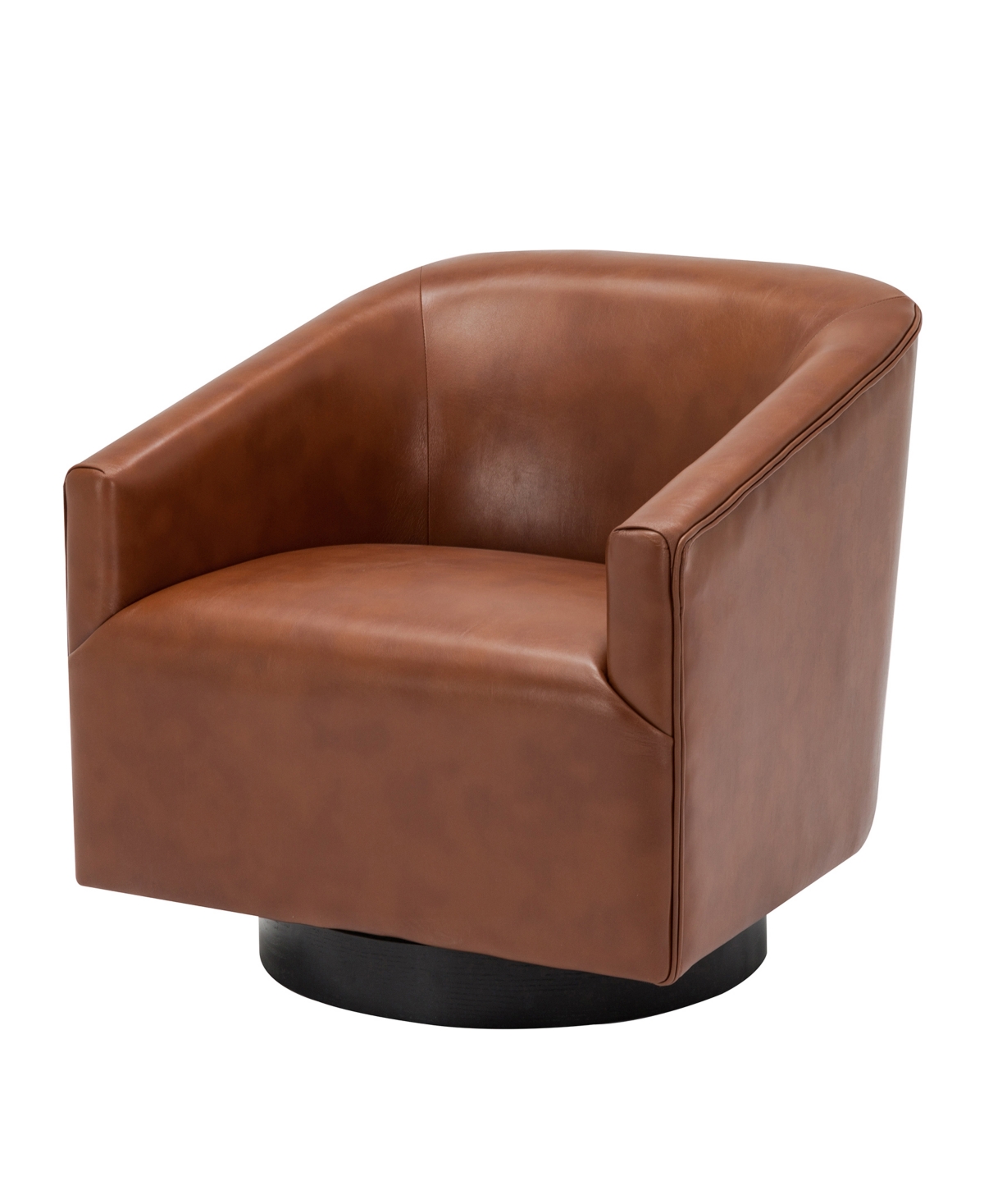 Comfort Pointe Gaven Wood Base Swivel Chair In Rust