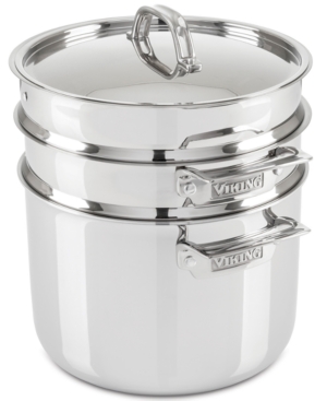 VIKING 8-QT. 3-PLY MULTI COOKER WITH PASTA POT STEAMER INSERT