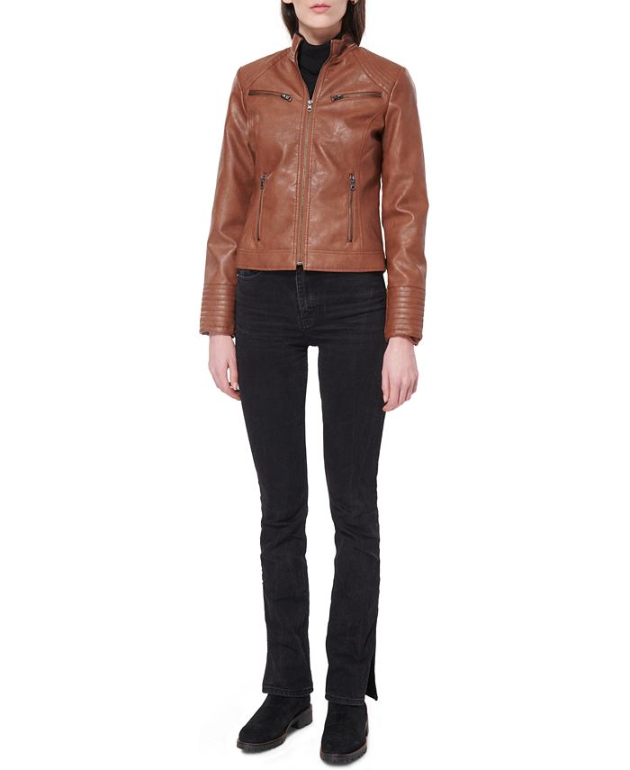 Maralyn & Me Juniors' FauxLeather Jacket, Created for Macy's & Reviews