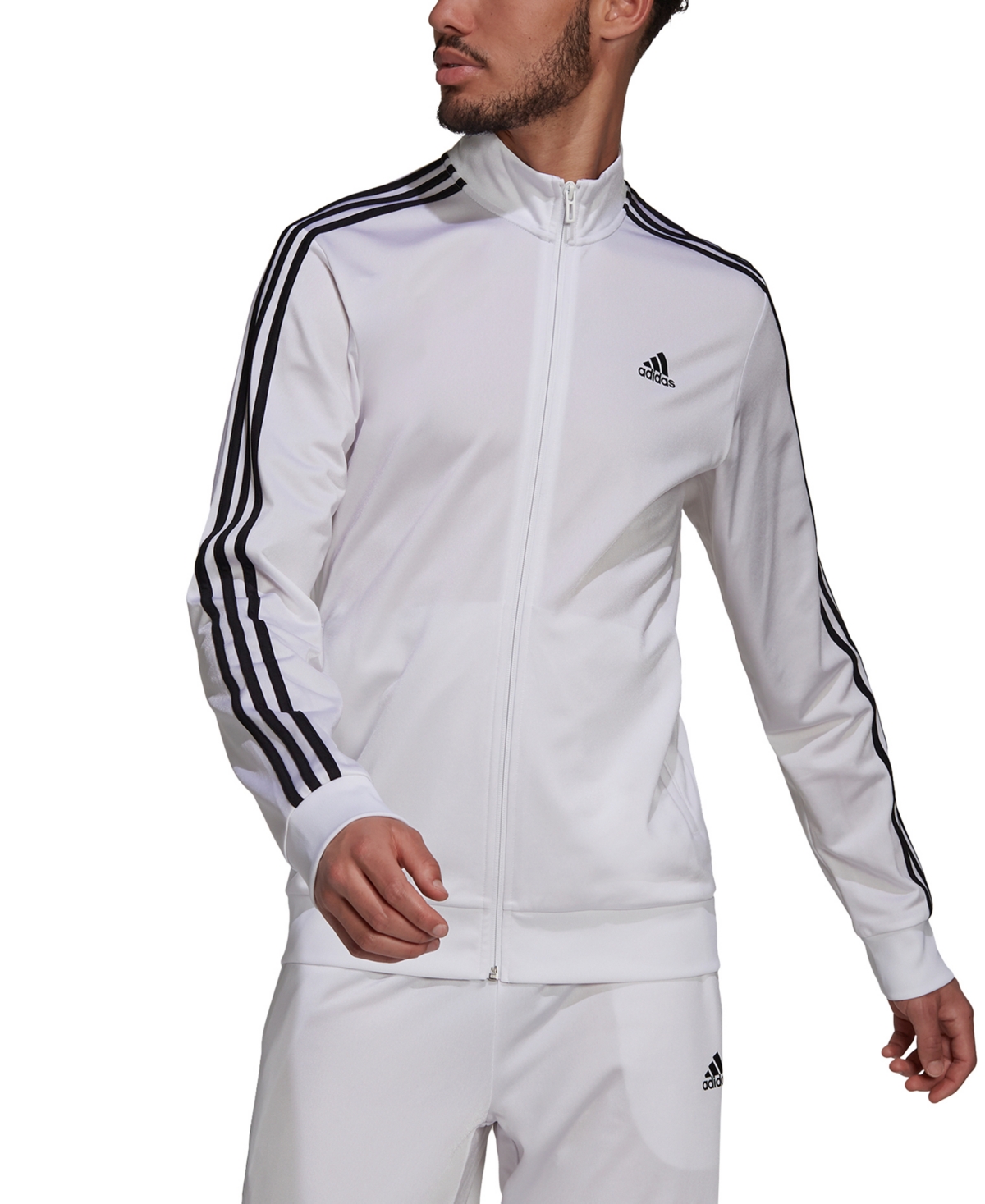 Shop Adidas Originals Men's Tricot Track Jacket In White,black