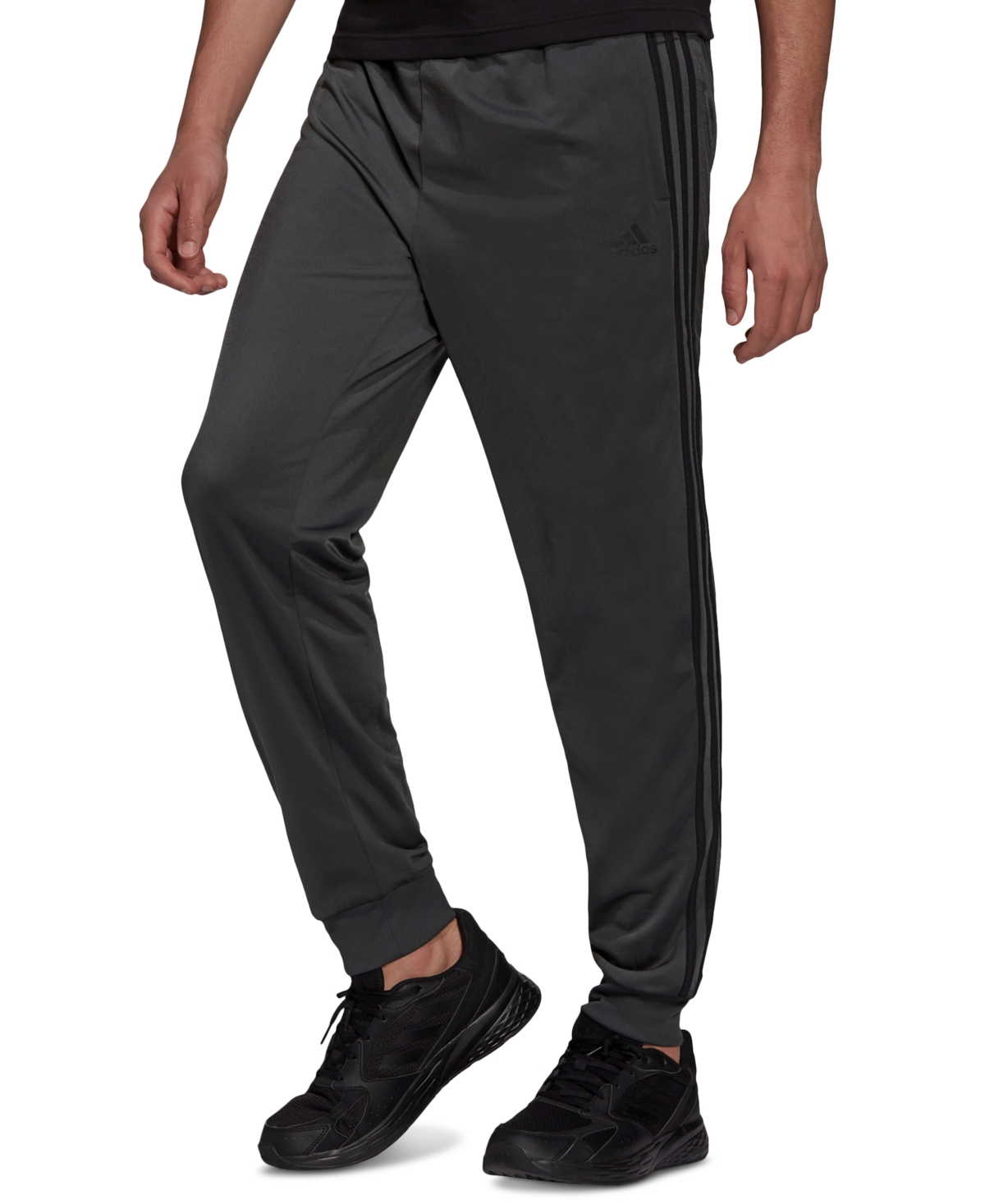 Adidas Originals Men's Tricot Jogger Pants In Dark Grey Heather,black
