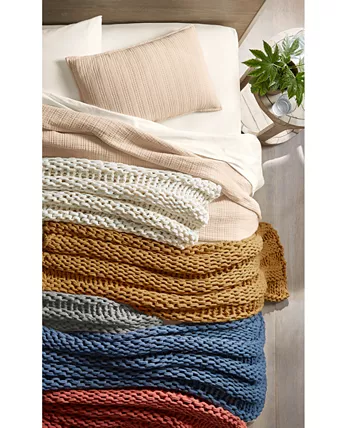 Oake Chunky Knit Throw, 50" x 60", Created for Macy's on Sale At Macy's