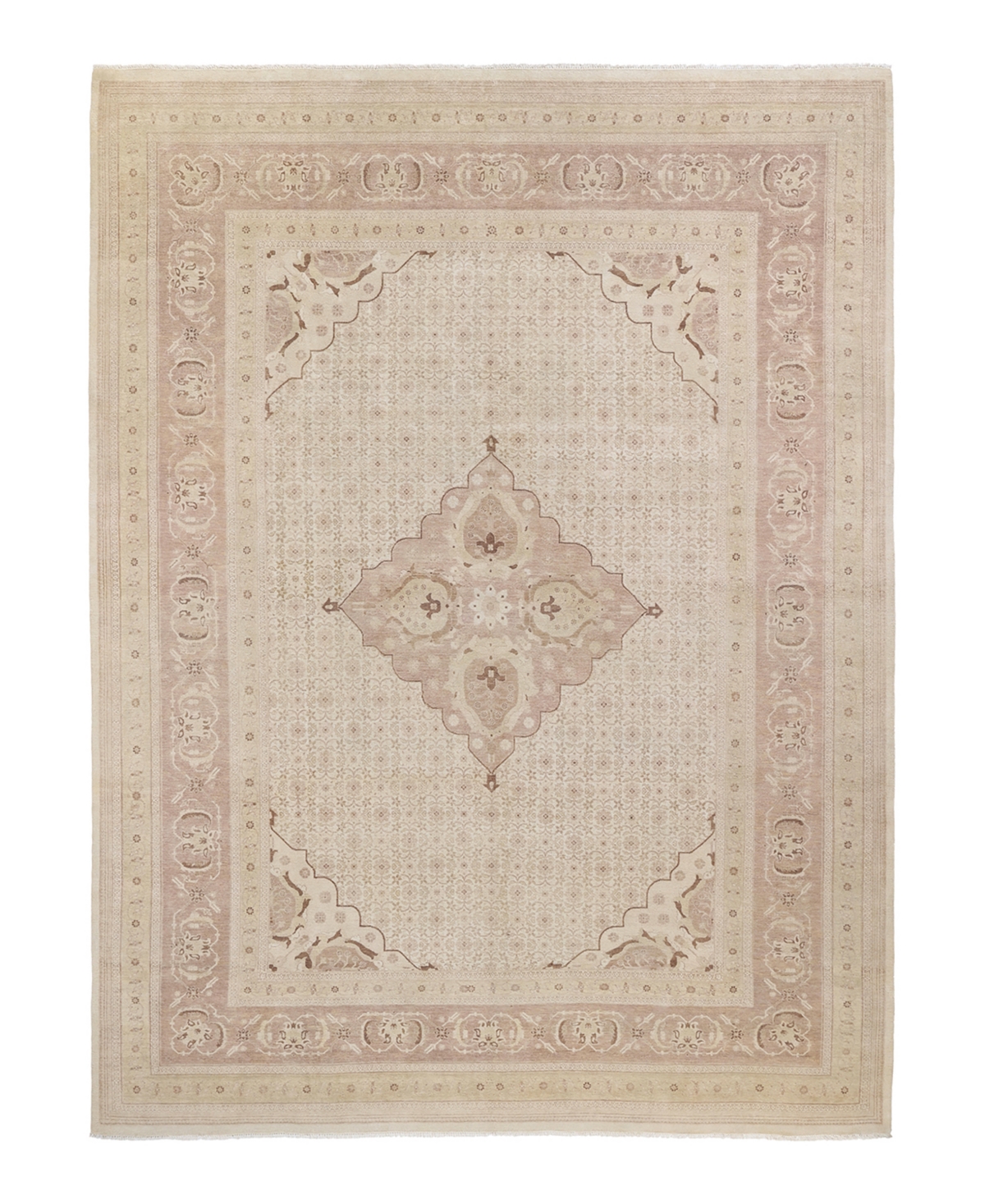 Closeout! Adorn Hand Woven Rugs Mogul M1695 9'2in x 12'3in Area Rug - Ivory