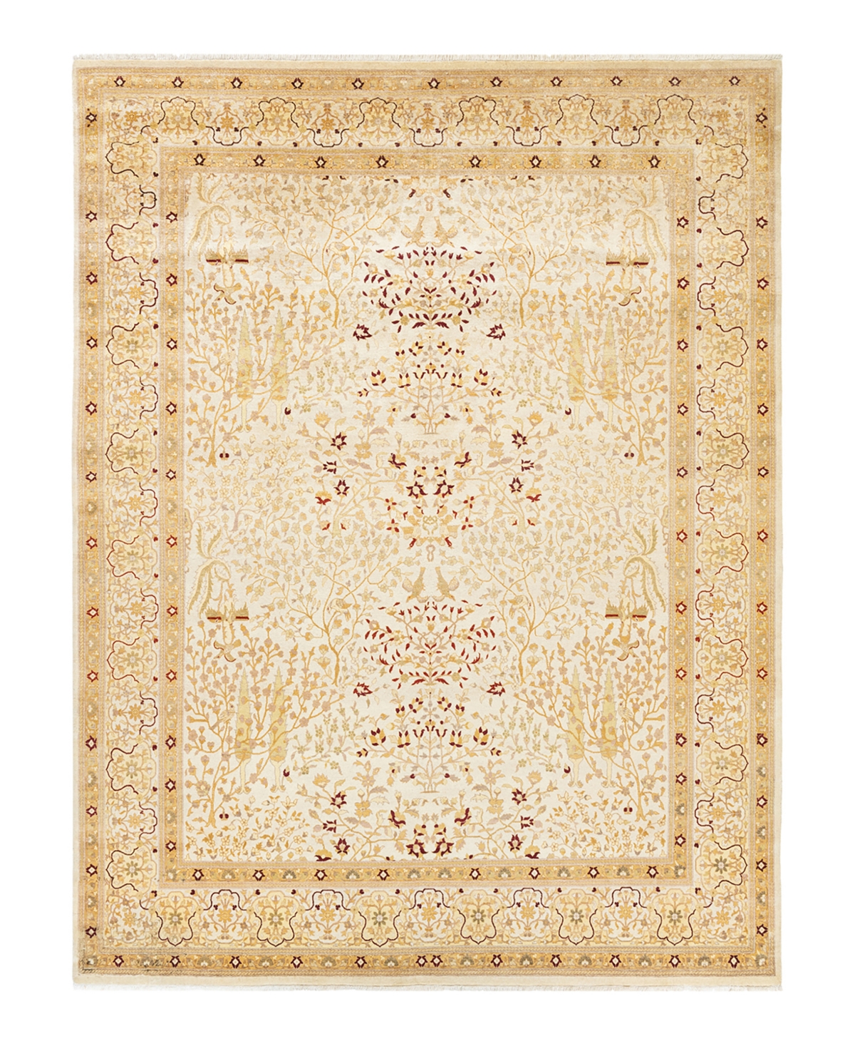 Closeout! Adorn Hand Woven Rugs Mogul M1598 8'1in x 10'8in Area Rug - Ivory