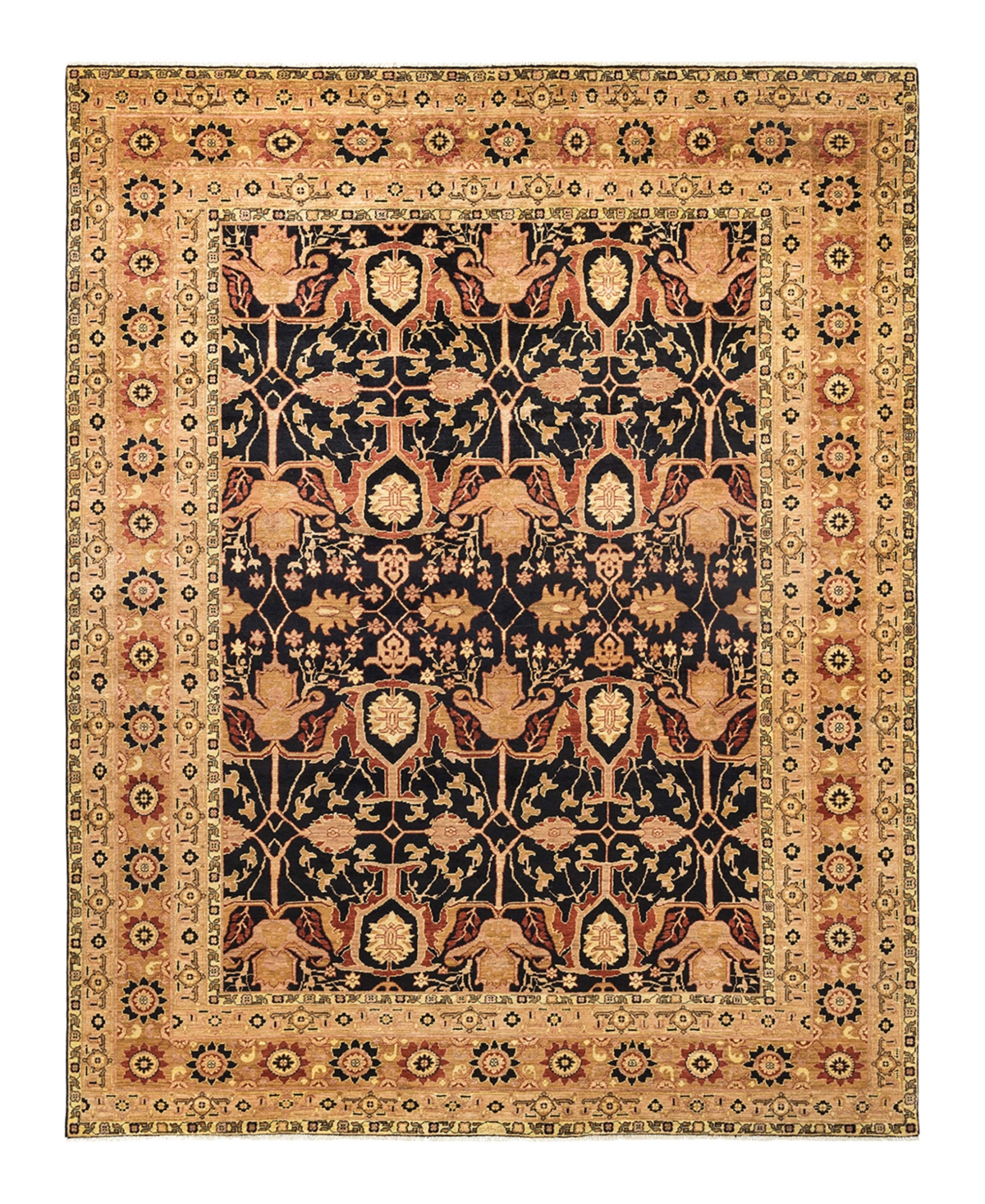 Closeout! Adorn Hand Woven Rugs Eclectic M1461 9'3in x 11'9in Area Rug - Black