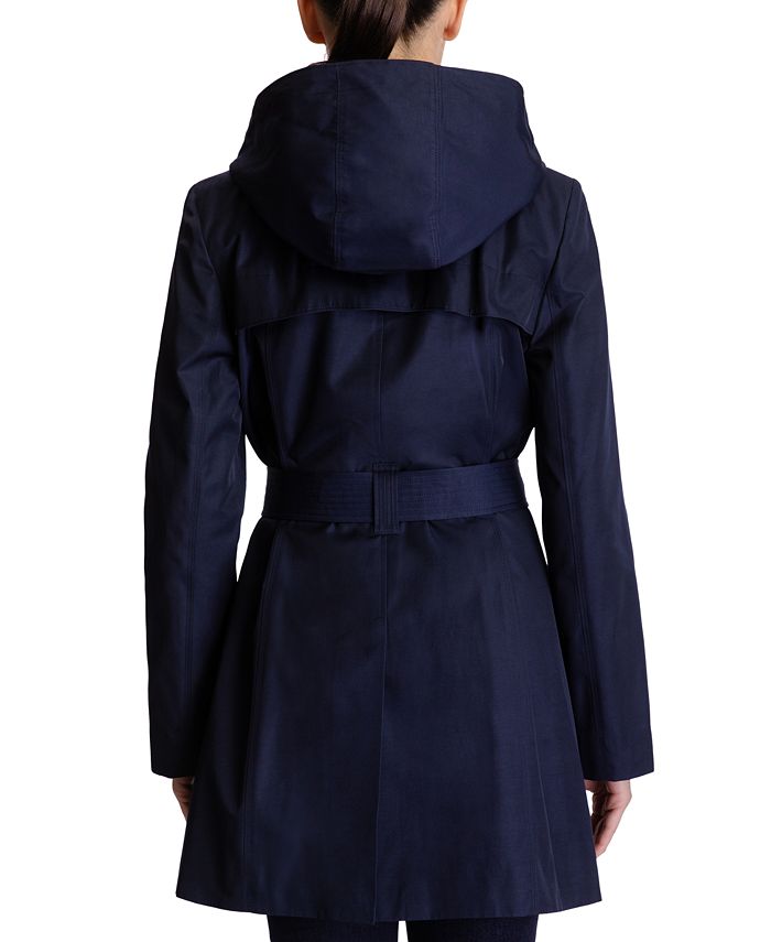 London Fog Women's Hooded Belted Raincoat & Reviews - Coats & Jackets ...