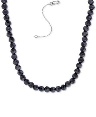 black spinel bead necklace