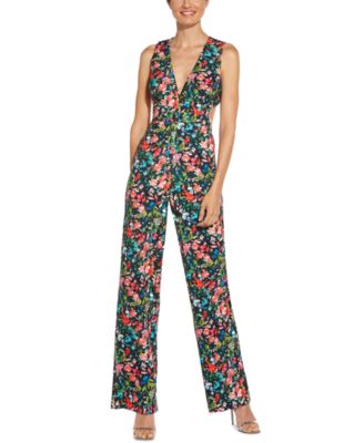 macy's floral jumpsuit