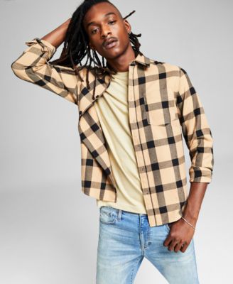 And Now This - Men's Regular-Fit Plaid Flannel Shirt