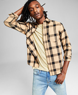 And Now This Men's Plaid Flannel Shirt - Macy's