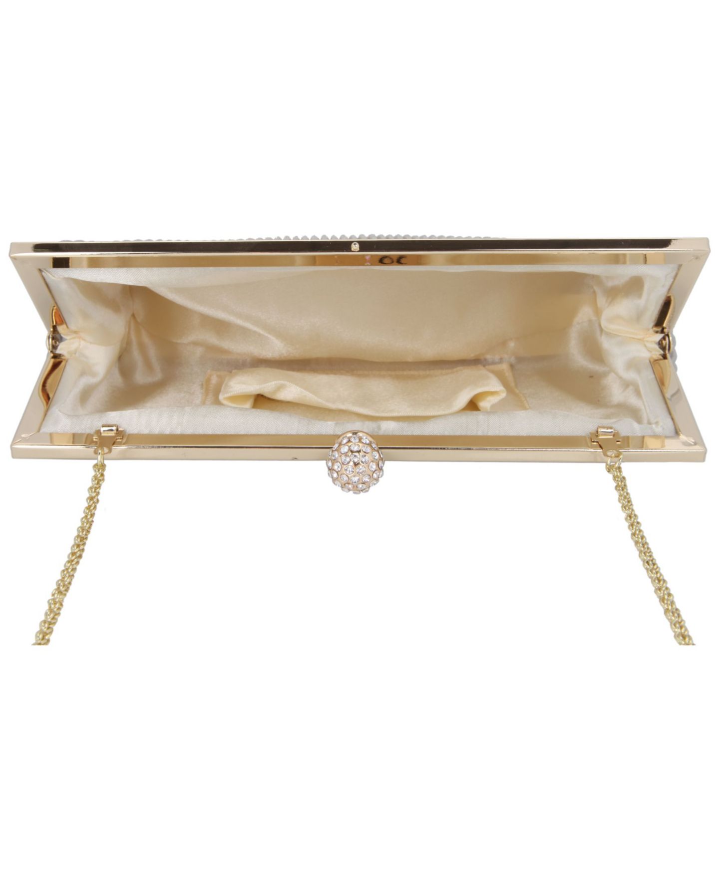 Женский клатч Nina Pleated Metallic Frame Clutch, цвет: Шампань / Золотой — фото 3