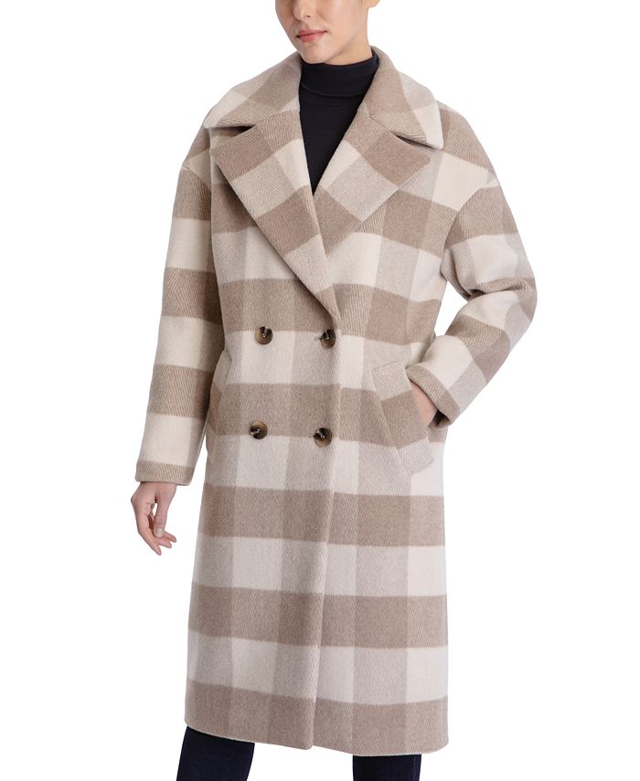 Michael Kors Women's Oversized Plaid Walker Coat - Macy's