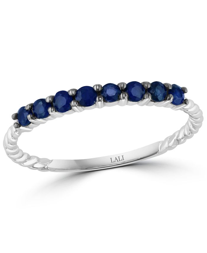 LALI Jewels - Sapphire Stack Ring (1/3 ct. t.w.) in 14k White Gold