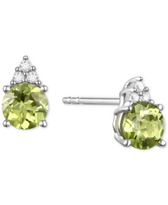 Macy's Gemstone & Diamond Accent Stud Earrings - Macy's