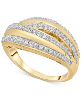 Diamond Swirl Statement Ring (1/2 ct. t.w.) in 14k Gold, Created for Macy's