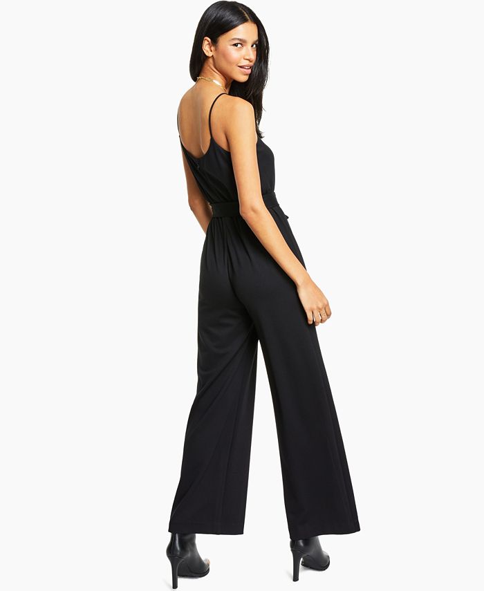 Bar III Belted WideLeg Jumpsuit, Created for Macy's Macy's