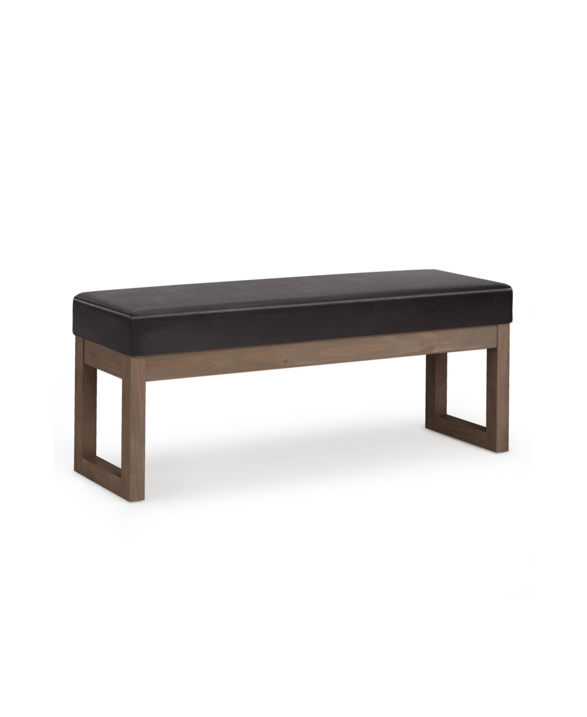 Simpli Home Milltown Large Ottoman Bench In Tanners Brown