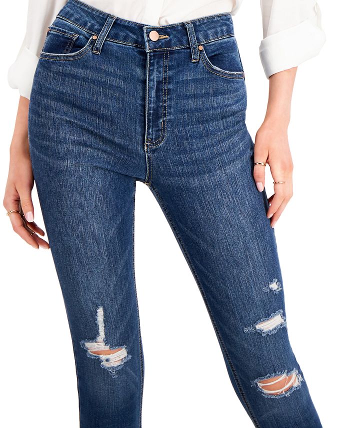 Tinseltown Juniors' Ripped RawEdged Skinny Jeans Macy's
