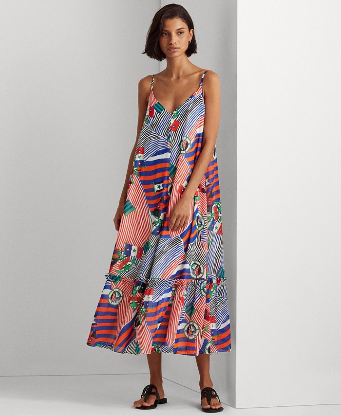Lauren Ralph Lauren Print Georgette Midi Dress & Reviews - Dresses ...