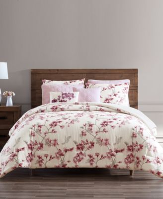 Hallmart Collectibles - Aviary Blossom 8-Pc Full/Queen Comforter & Coverlet Set