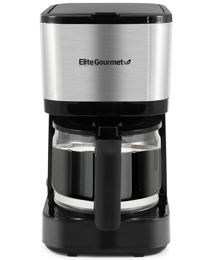 Elite Gourmet Single Serve Personal Coffee Maker with Stainless Steel Travel Mug