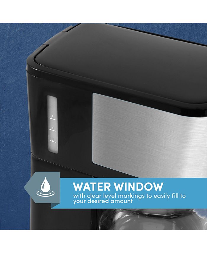 Elite Gourmet 5 Cup Automatic Brew & Drip Coffee Maker with Pause