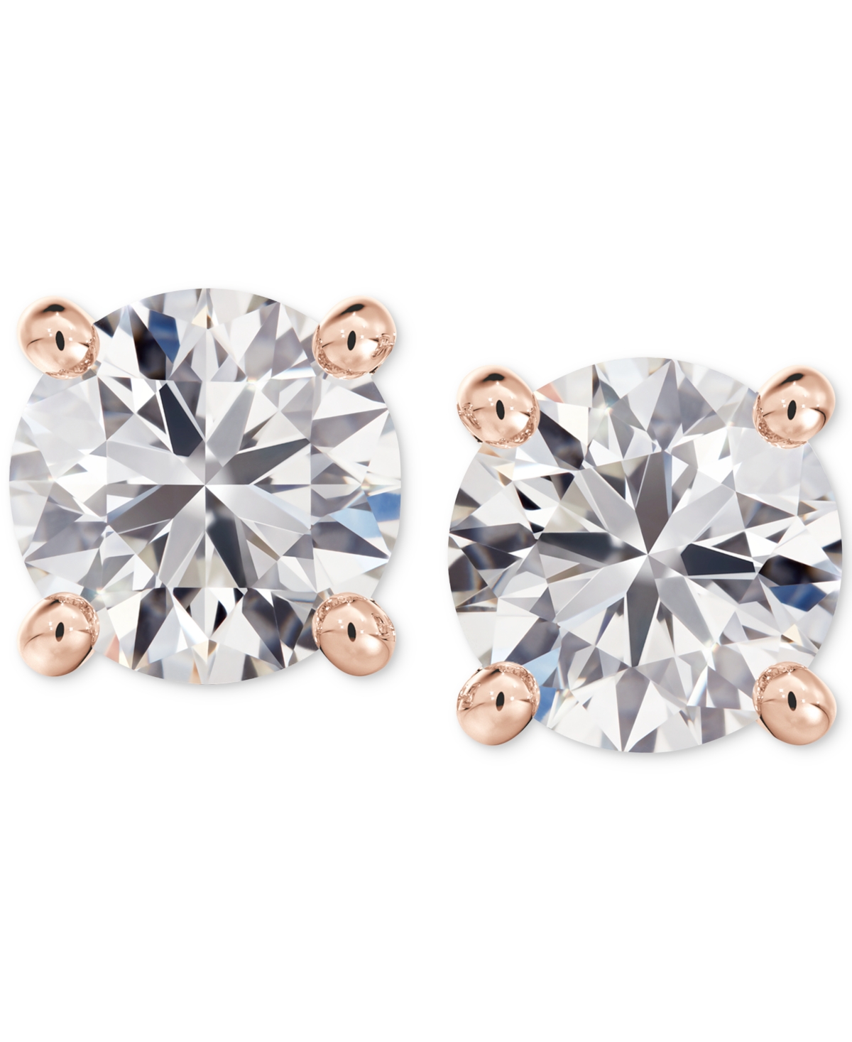 De Beers Forevermark Portfolio By  Diamond Stud Earrings (1/2 Ct. T.w.) In 14k White, Yellow Or Rose In Rose Gold