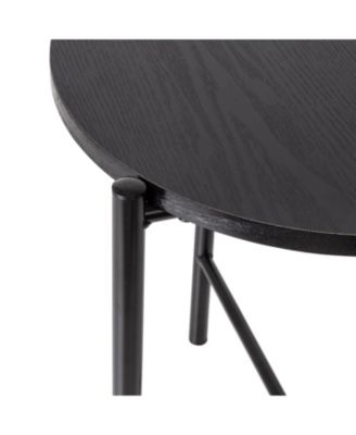 Round Side Table with T-Pattern Base