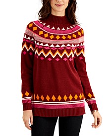 Fair Isle Mock-Neck Sweater, Created for Macy's