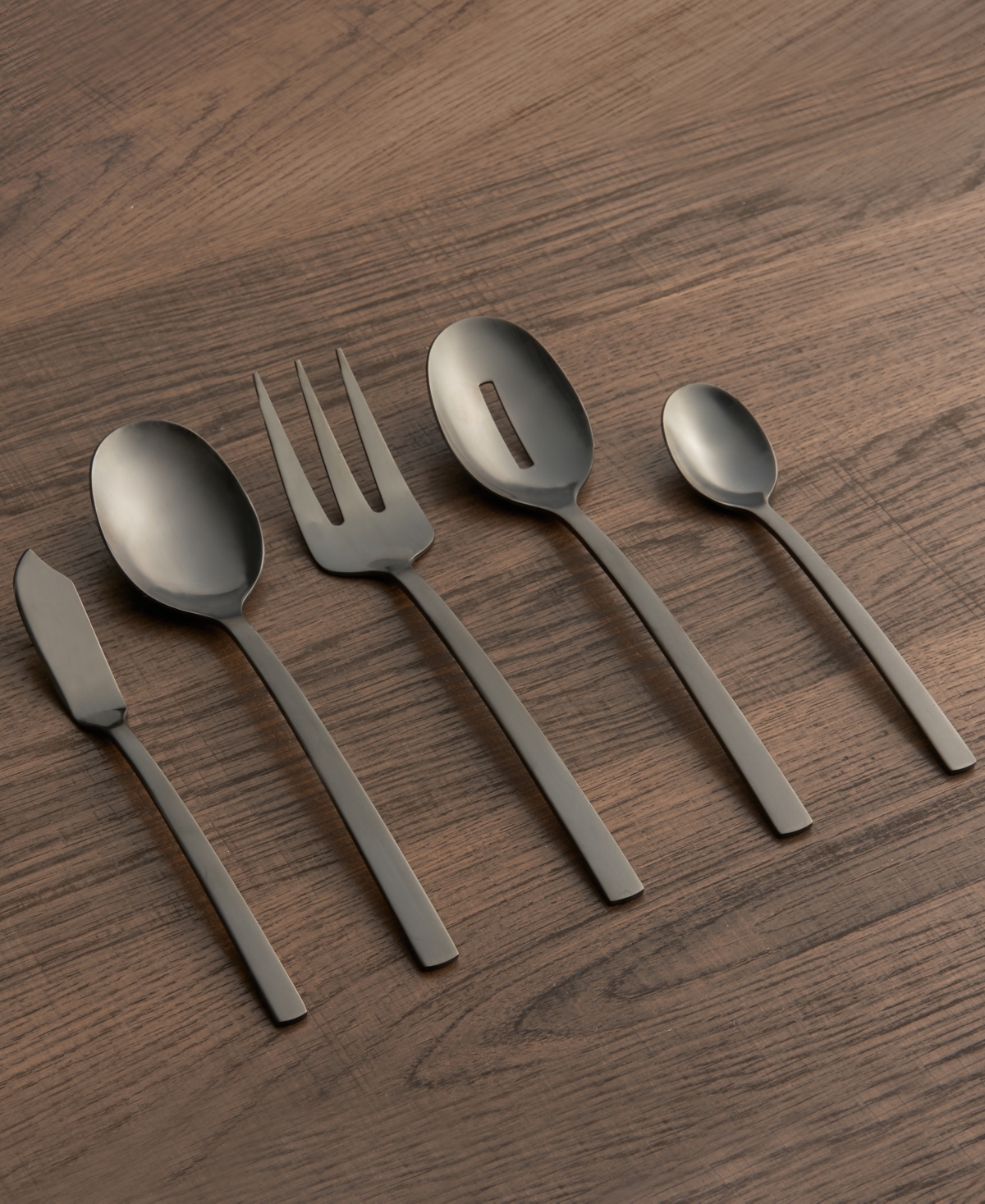 Cambridge Silversmiths BeaconSatin 45-Piece Flatware Set, Service for 8 - Black