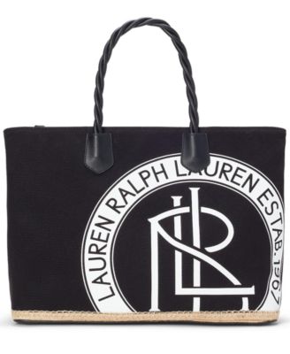 Lauren Ralph Lauren - Marcy Logo Canvas Large Satchel