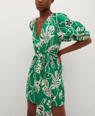 MANGO Women's Cotton Wrap Dress