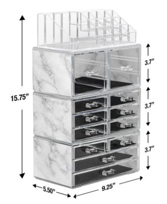 Makeup and Jewelry Display Storage Case Set, 4 Pieces