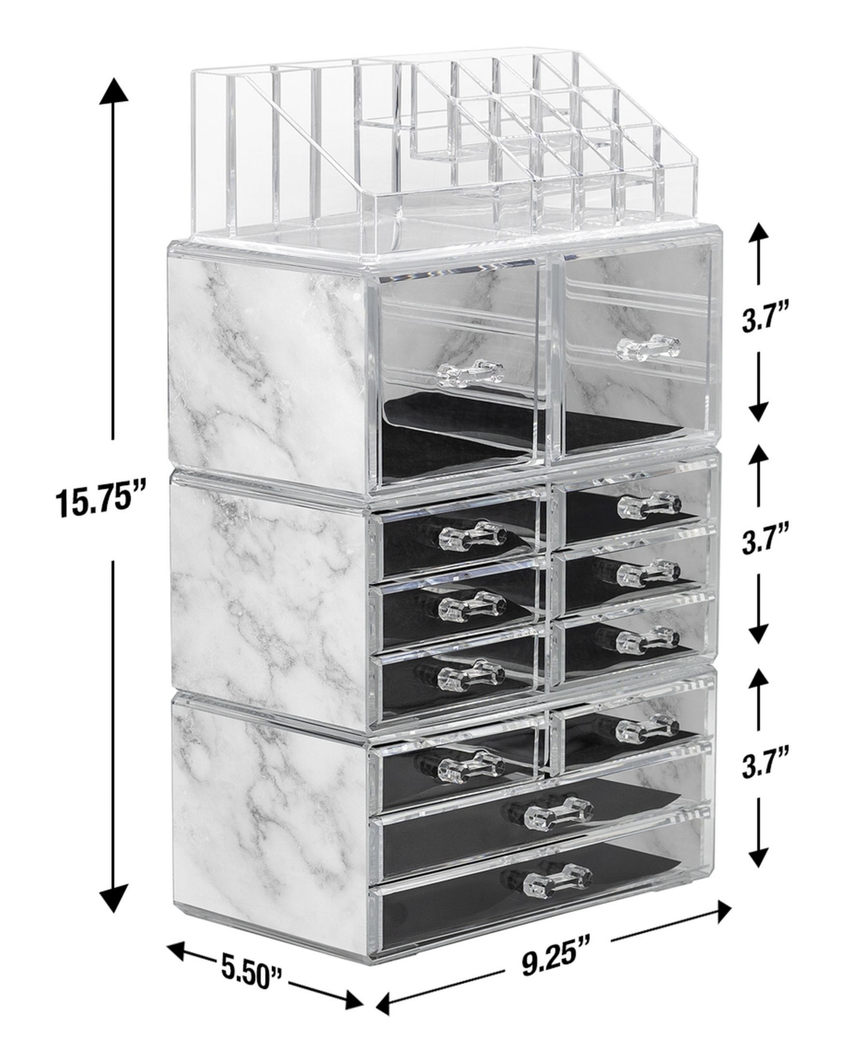 Sorbus Makeup and Jewelry Display Storage Case Set