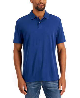Alfani Men's Regular-Fit Solid Supima Blend Cotton Polo Shirt, Created ...