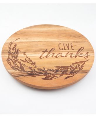 Thirstystone - Give Thanks Etched Wood 14" Lazy Susan