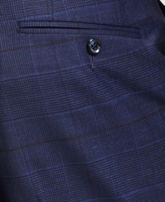 Men's Slim-Fit Wool Suit Pants