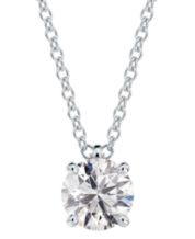 Diamond solitaire necklace discount macys