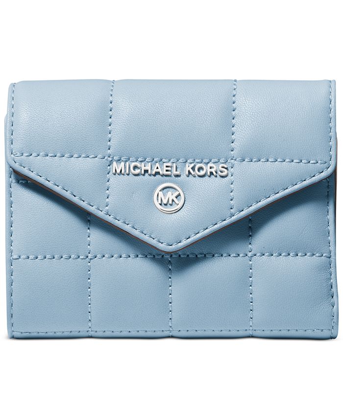 Michael Kors womens Jet Set Charm Medium Envelope Trifold wallets  Black/Gold One Size
