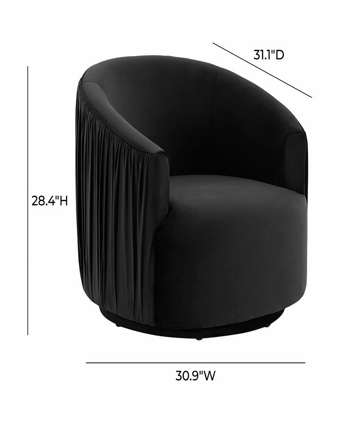TOV Furniture London Pleated Swivel Chair & Reviews Furniture Macy's