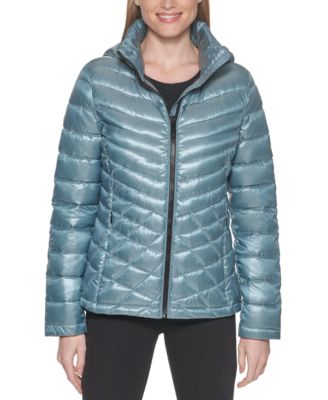 calvin klein down jacket women's blue