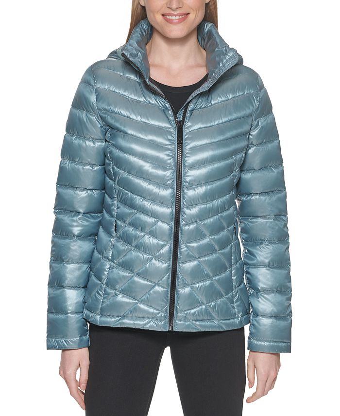 Calvin Klein Women's Hooded Packable Shine Down Puffer Coat, Created for  Macy's & Reviews - Coats & Jackets - Women - Macy's