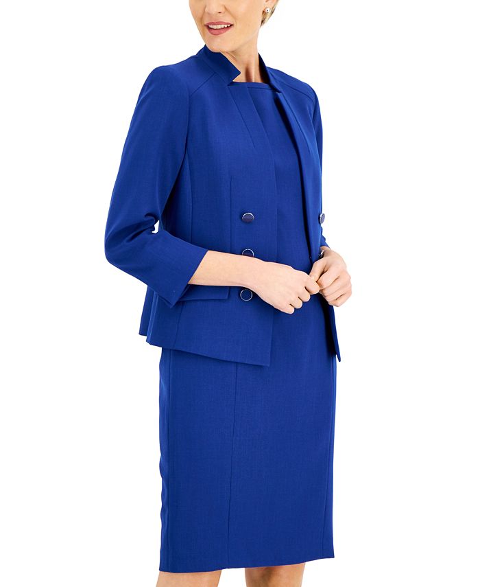 Le Suit StandCollar Dress Suit, Regular & Petite Sizes Macy's